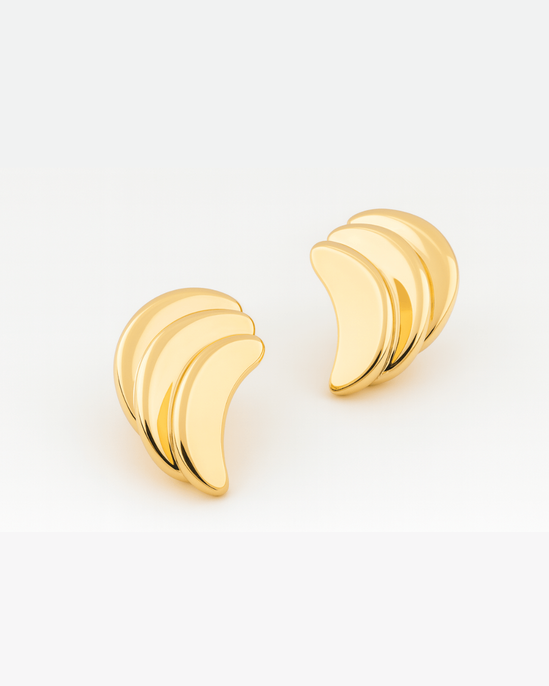 Luna Layered Gold Earrings