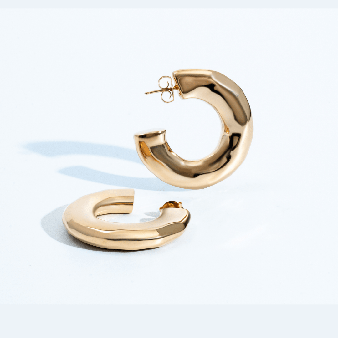 Emma Hammered Open Hoops - Alegant - Denise Pacini