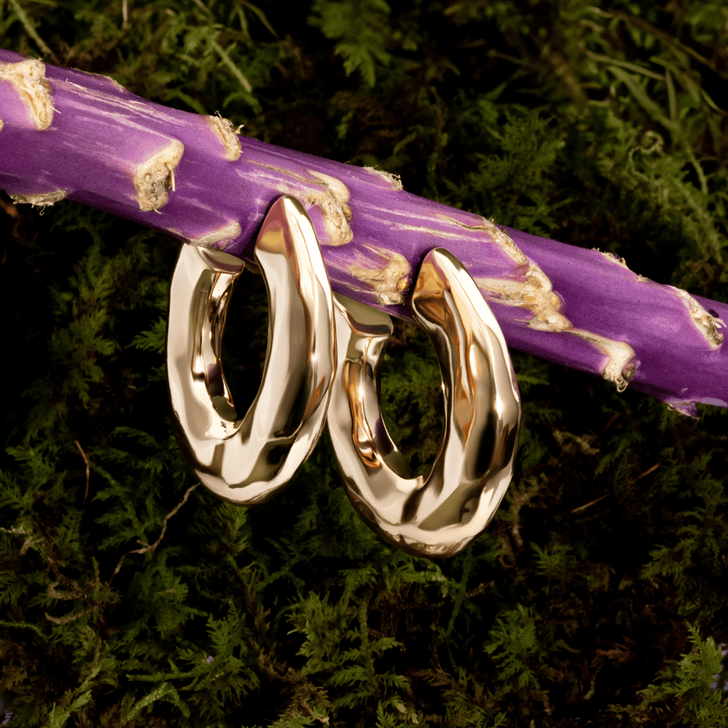 Emma Hammered Open Hoops - Alegant - Denise Pacini