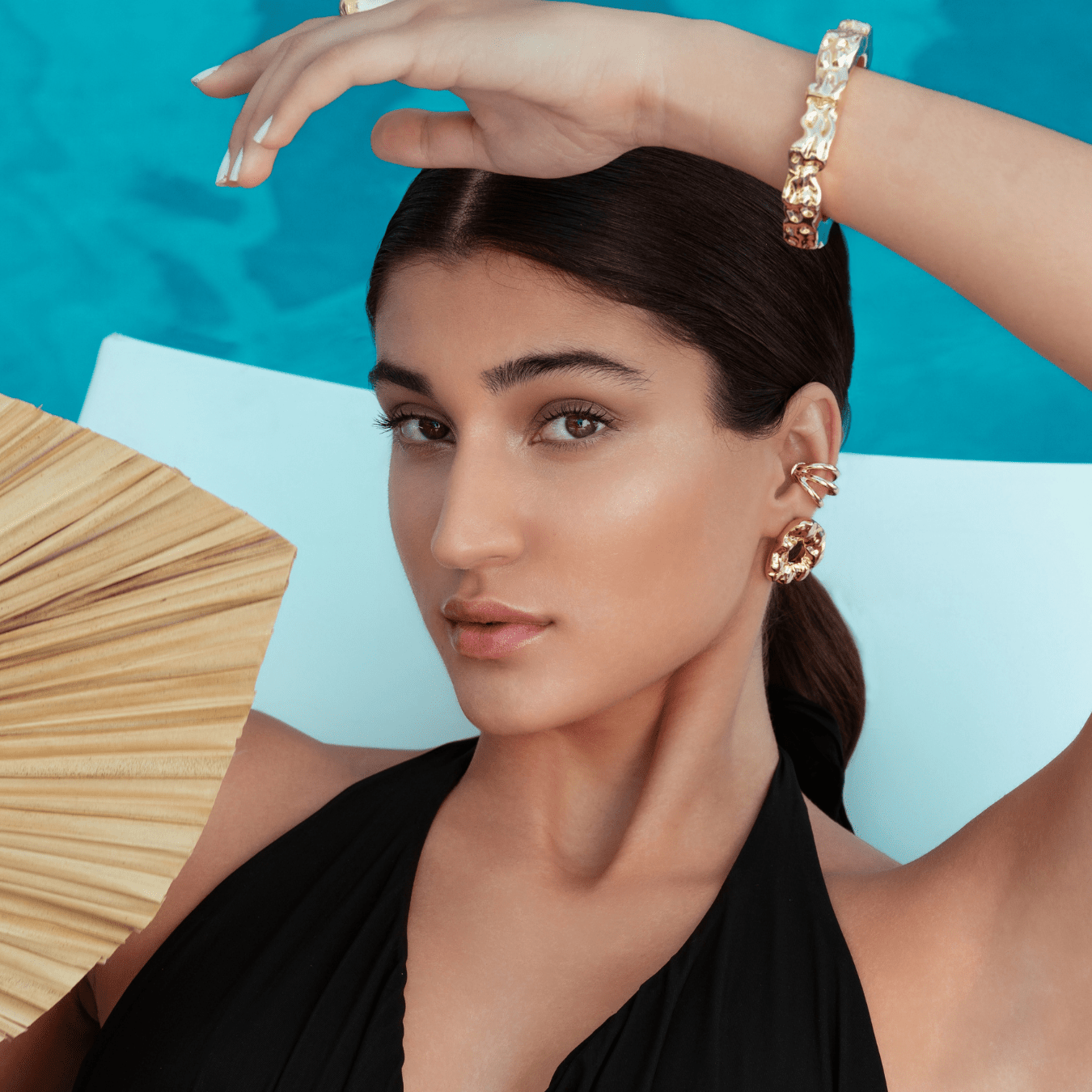 Nathalia Sculpted Hammered Earrings - Alegant - Denise Pacini